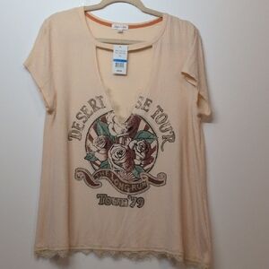 Desert Rose Tour Women's Cream Top